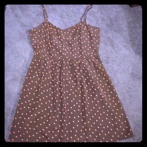 J crew dress navy pink polka dots 12